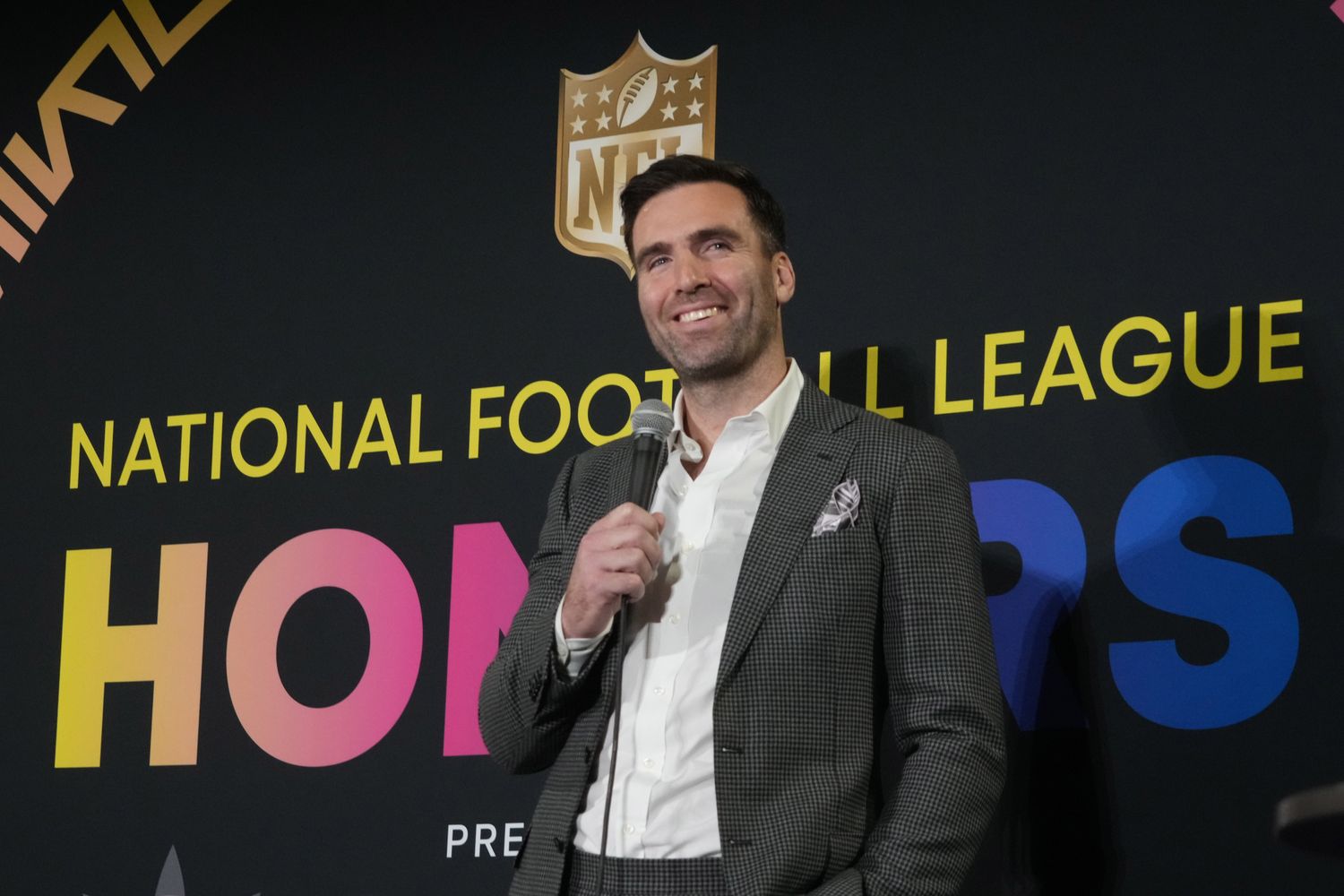 Flacco on Feb. 8, 2024.